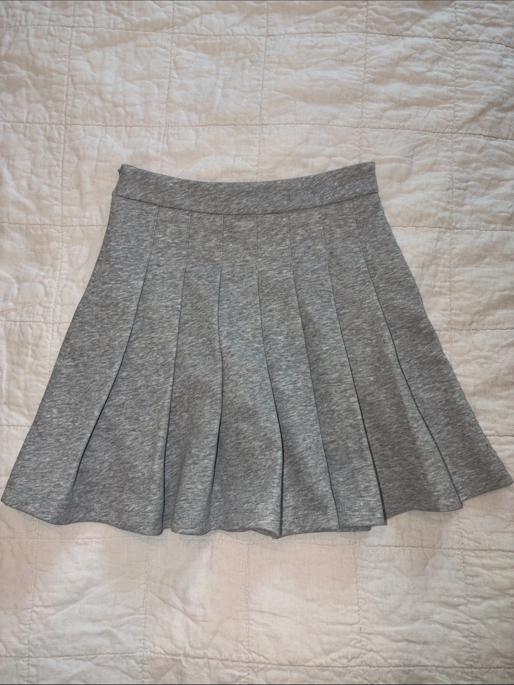 Women's Gray Pleated A-Line Skirt